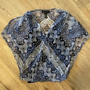 Flowy Blue Pattern Blouse